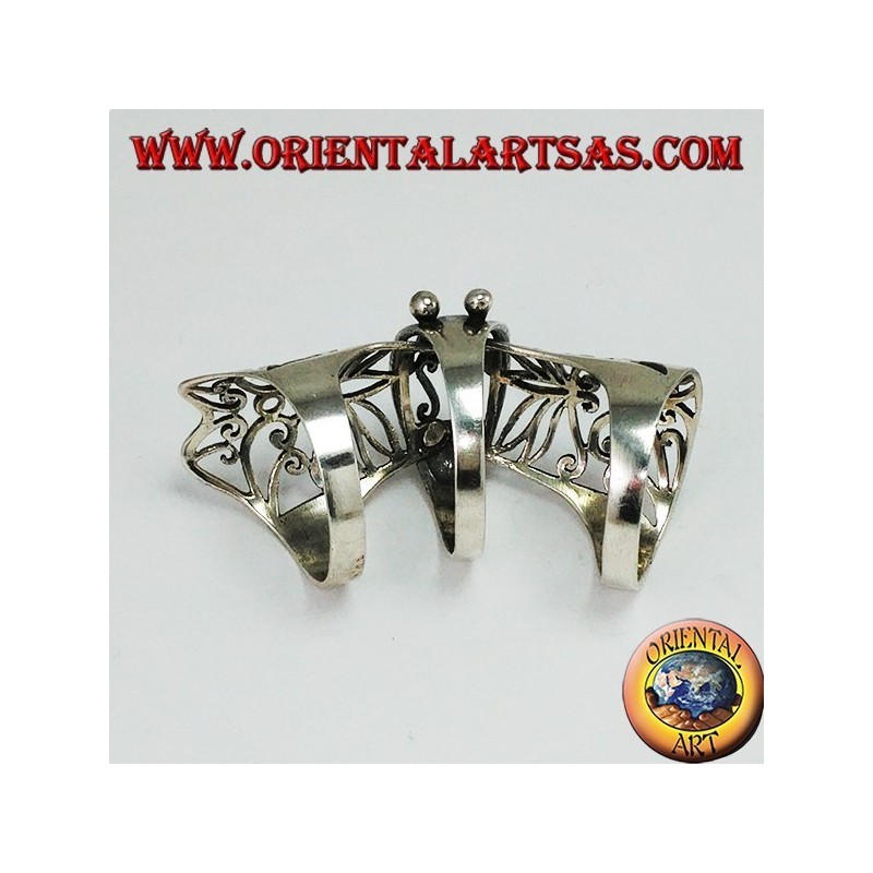 Anillo perforado medieval en plata