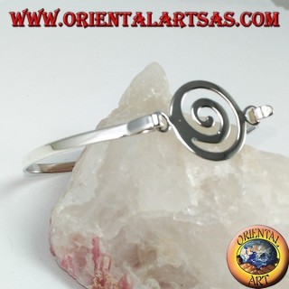 Pulsera rígida en plata 925 con espiral