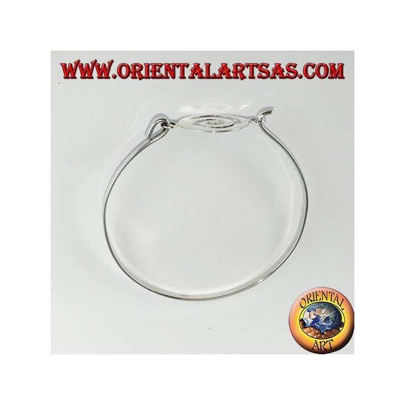 Pulsera rígida en plata 925 con espiral