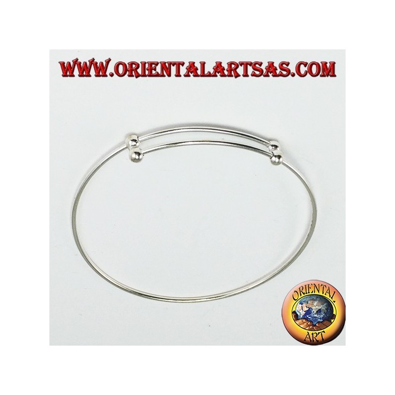 Bracelet rigide en argent 925, pour ajouter des pendentifs