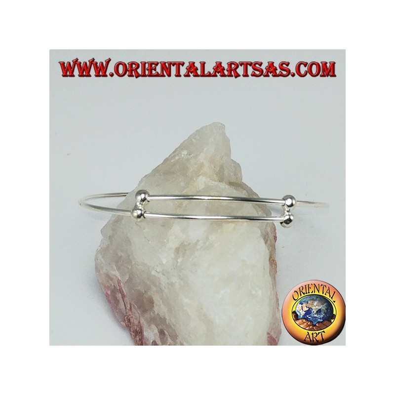 Rigid bracelet in 925 silver, to add pendants