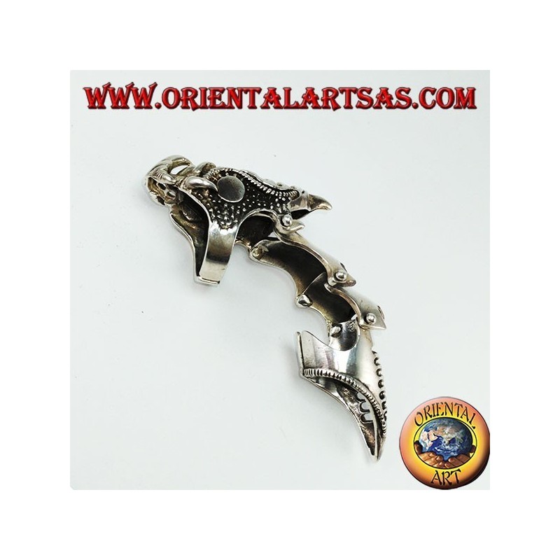 Medieval armor ring solid silver