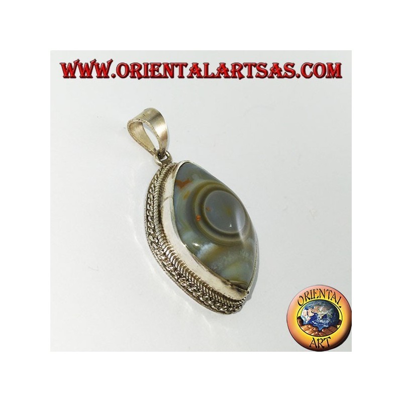 pendentif en argent, Oeil de Shiva