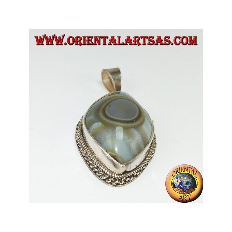 pendentif en argent, Oeil de Shiva
