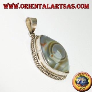 pendentif en argent, Oeil de Shiva
