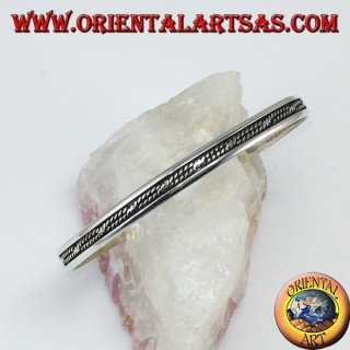 Starre Armband in 925 Silber Stacheldraht Dekoration