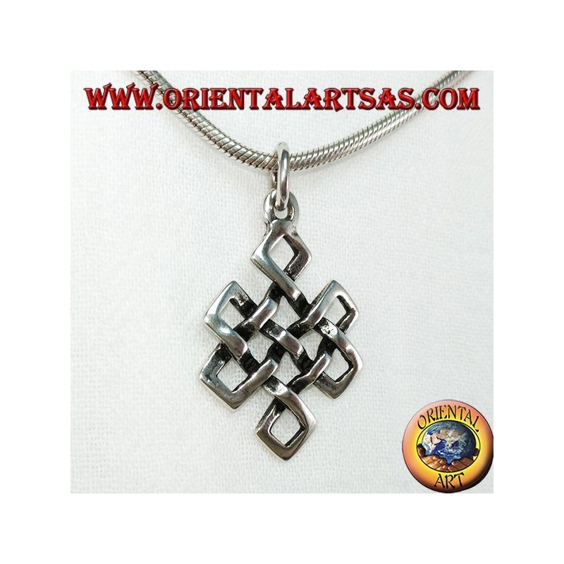Pendentif en argent Shrivatsa symbole auspicieux