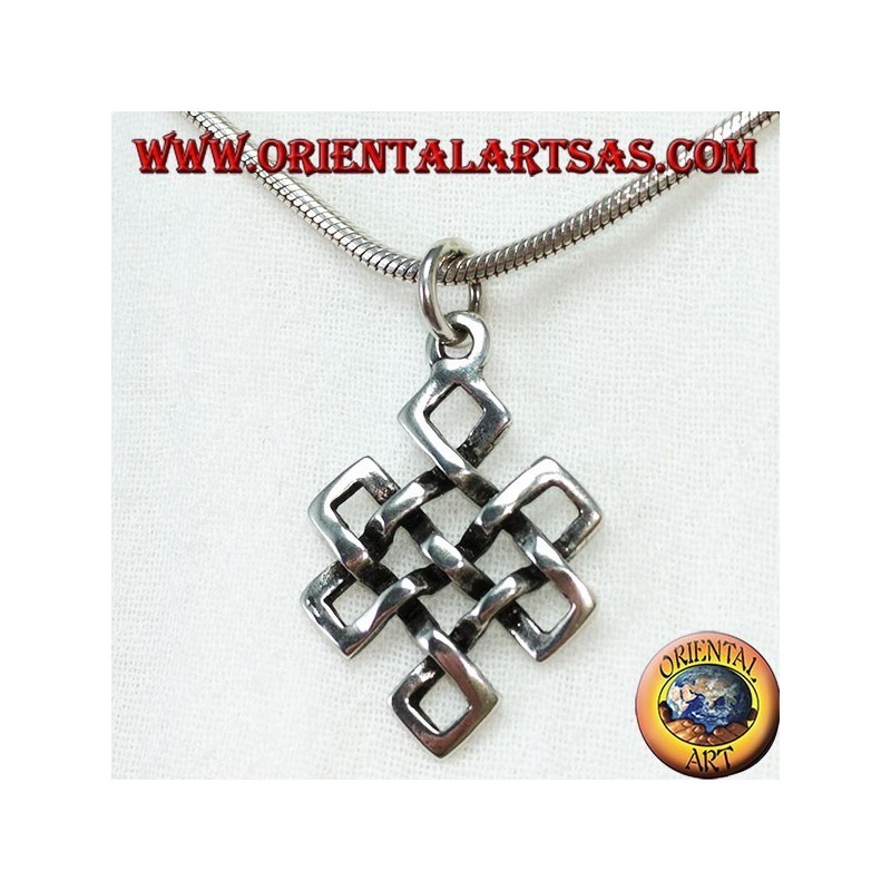 Colgante de plata Shrivatsa símbolo auspicioso