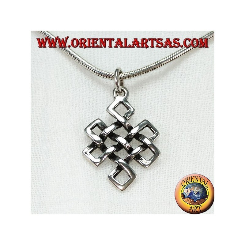 Colgante de plata Shrivatsa símbolo auspicioso