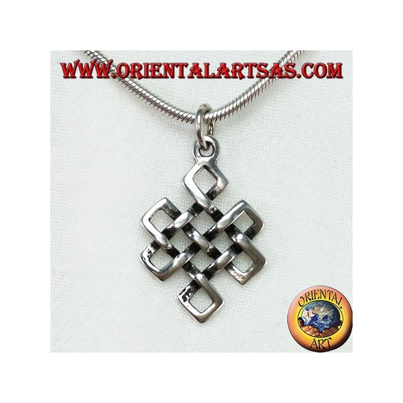 Pendentif en argent Shrivatsa symbole auspicieux