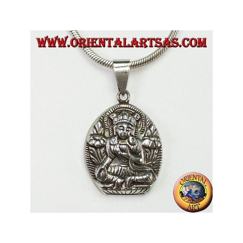 Silver pendant Parvati wife of Shiva