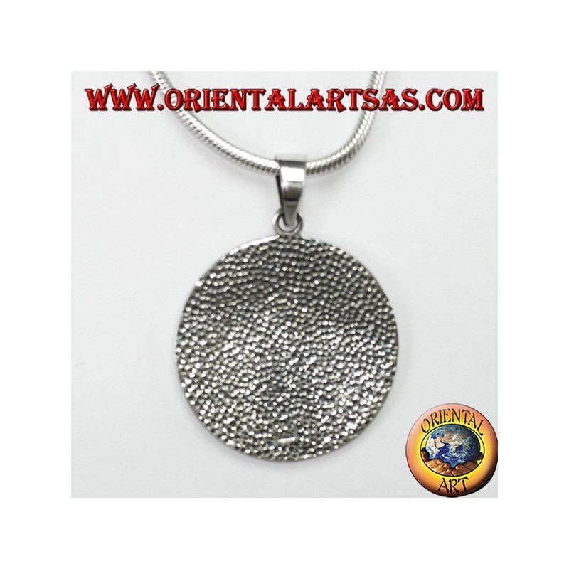 Silver pendant aegishjalmur and vegvisir with Celtic runes (large)