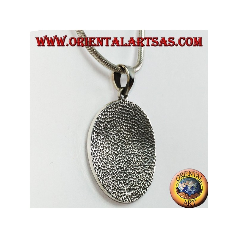 Colgante de plata aegishjalmur y vegvisir con runas celtas (grande)