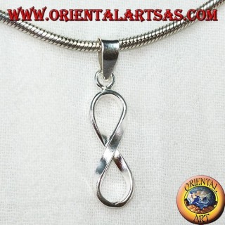 Silver pendant, symbol of infinity