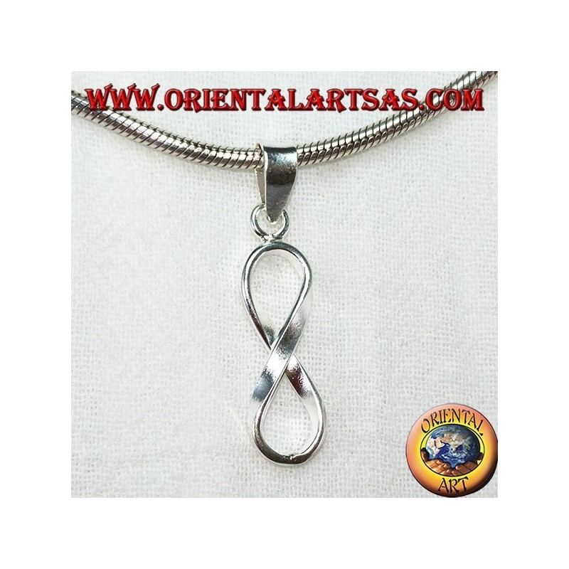 Pendentif en argent, symbole de l'infini