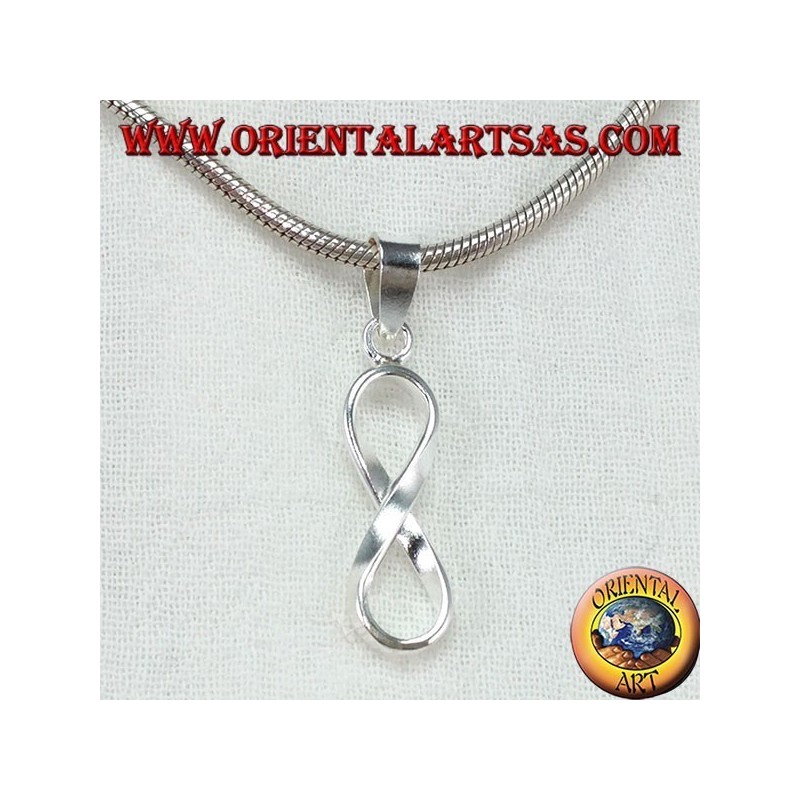 Pendentif en argent, symbole de l'infini