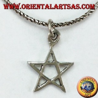 Pendentif en argent pentacle (étoile) petit