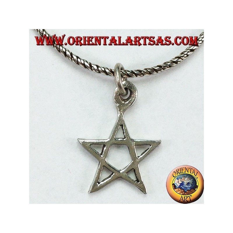 Pendentif en argent pentacle (étoile) petit