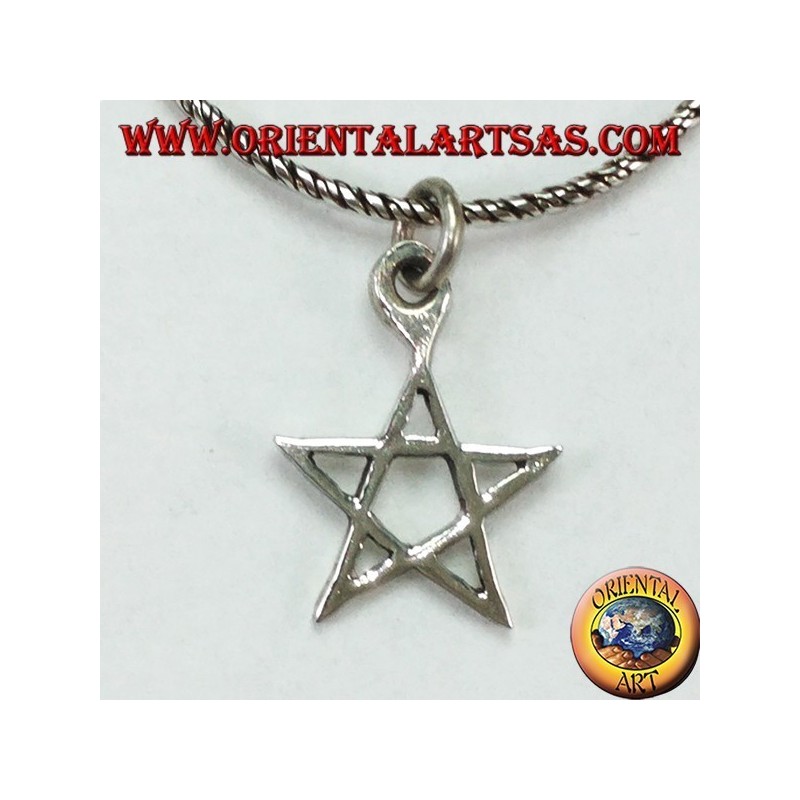 Colgante de plata en pentáculo (estrella) pequeño