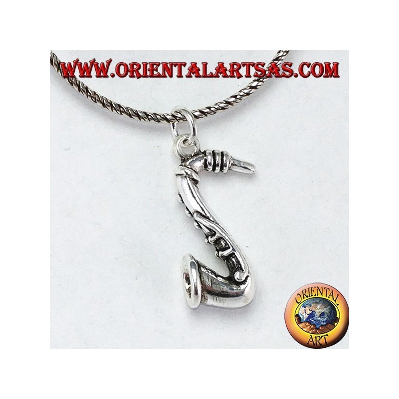Colgante de plata, saxofón de saxofón