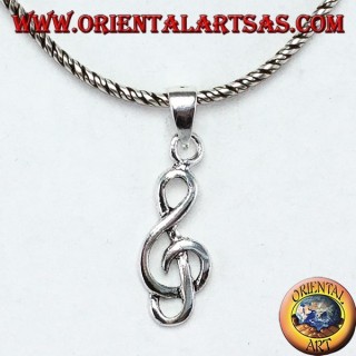 Colgante de plata Clave de sol o clave sol (pequeña)