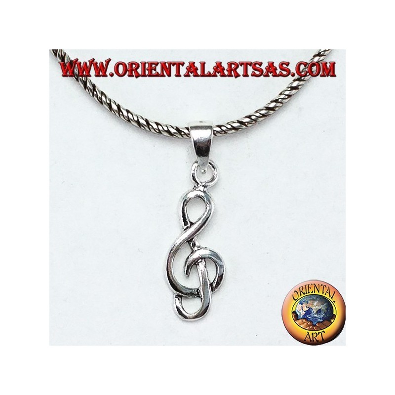 Pendentif en argent Clef de sol ou clé sol (petite)