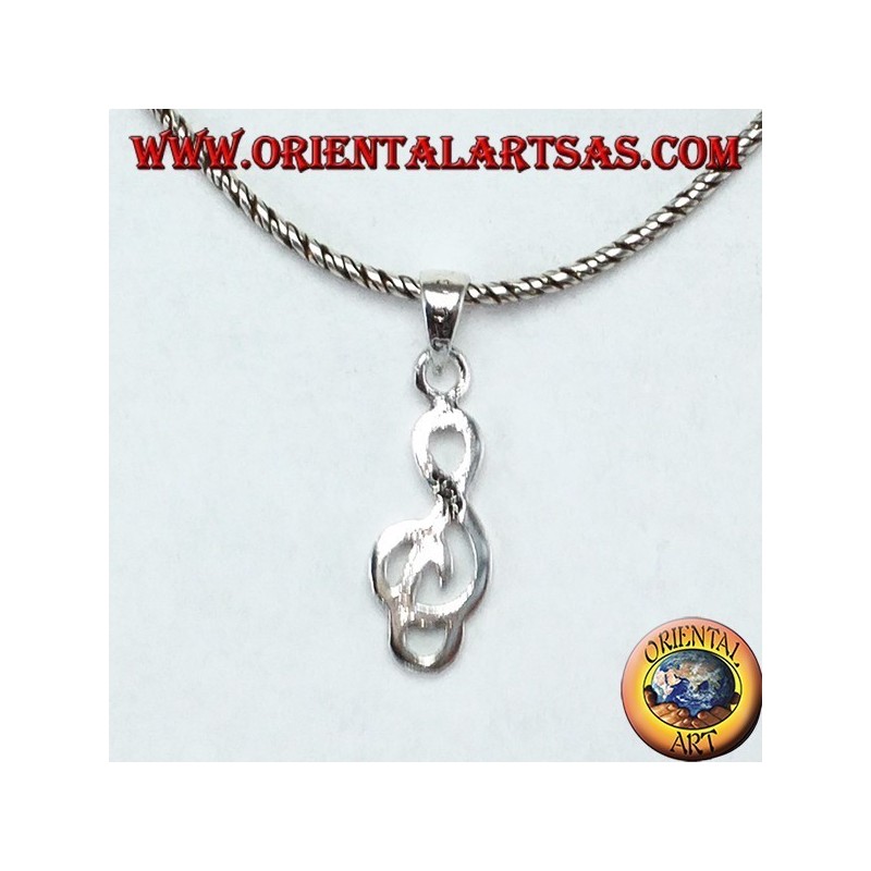 Ciondolo in argento Chiave di violino o chiave del sol (piccola)