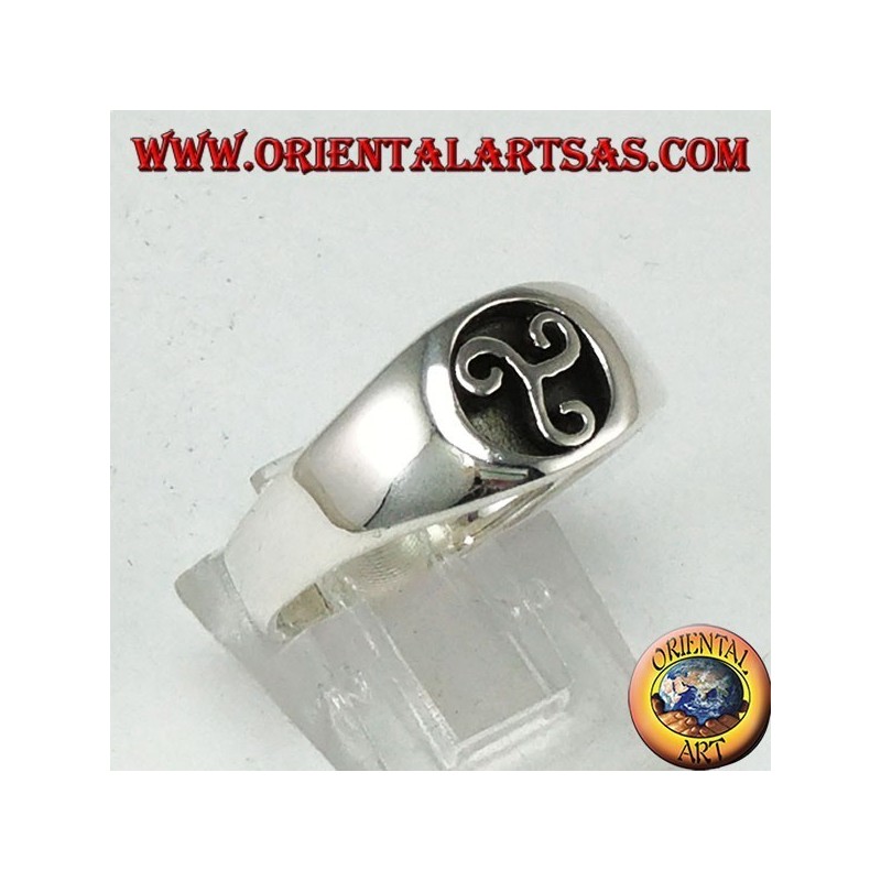 Anello Sigillo Triscele Argento 925 Triskell | Oriental Art