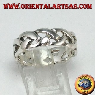 Anillo entrelazado simple en plata 925 ‰