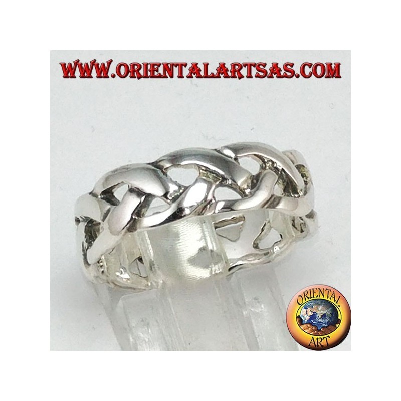 Simple interweaving ring in 925 ‰ silver