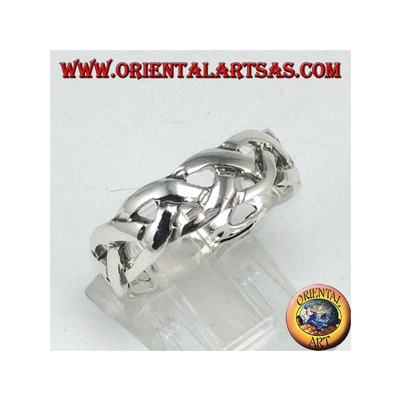 Bague entrelacée simple en argent 925 ‰
