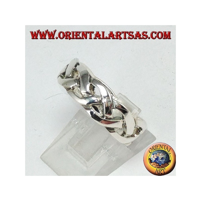 Simple interweaving ring in 925 ‰ silver