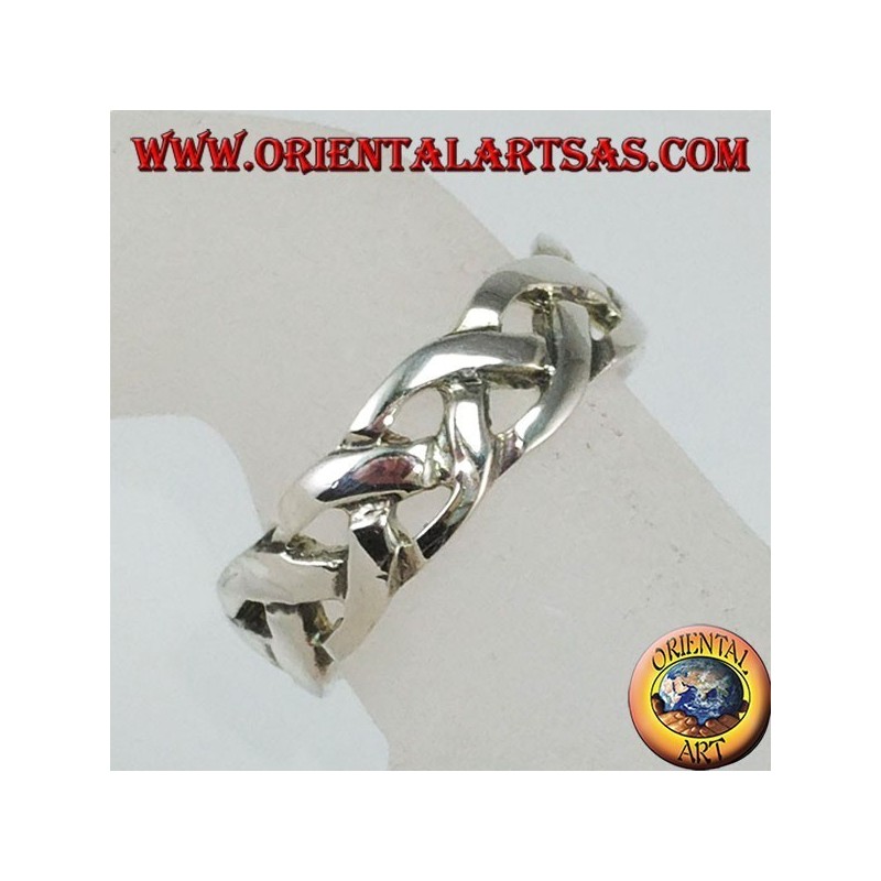 Anillo entrelazado simple en plata 925 ‰
