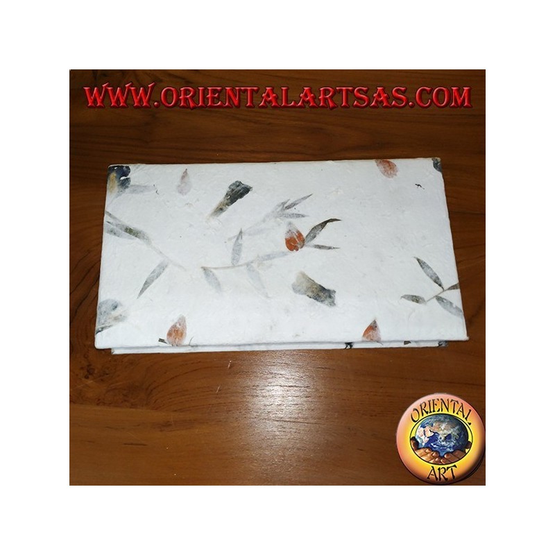 Jewelry box with mirror made of rice paper with real flower petals