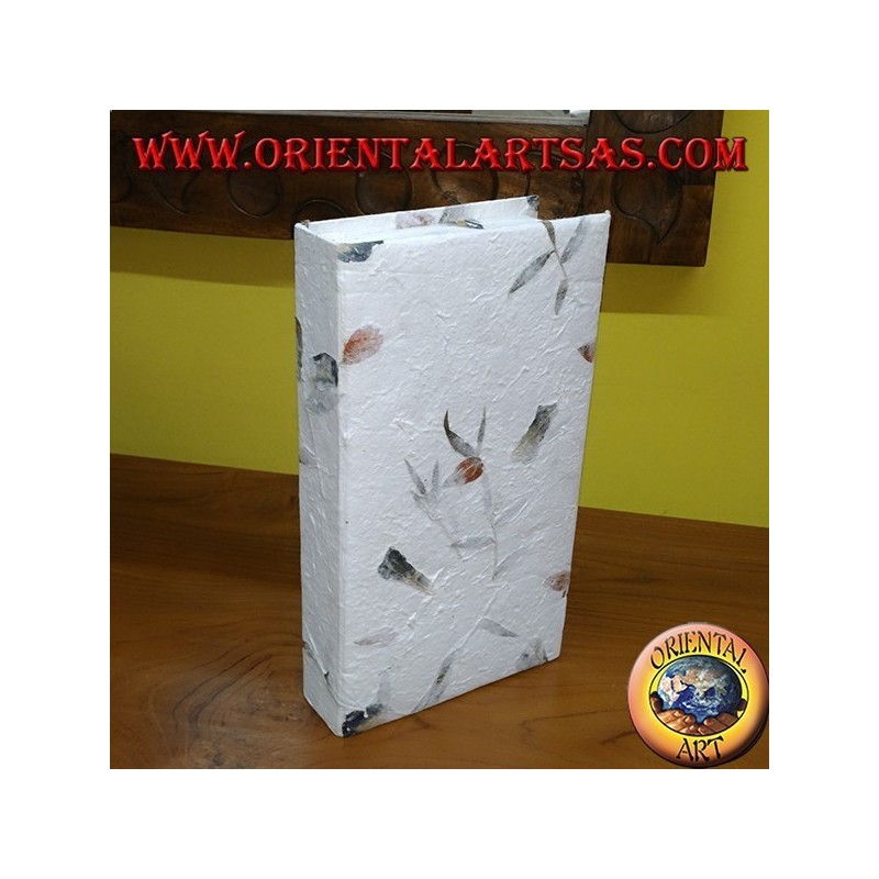 Joyero con espejo de papel de arroz con pétalos de flores reales