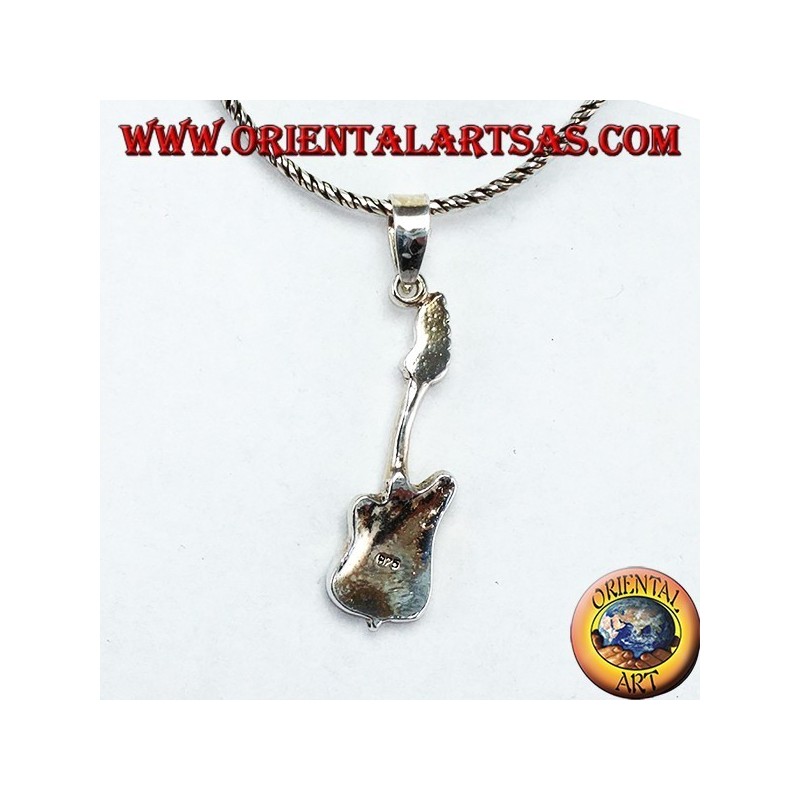 Silver pendant Small Electric Guitar