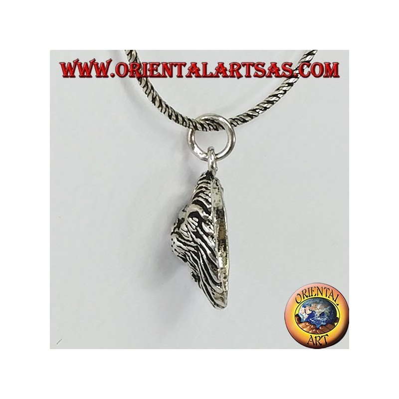 Colgante en plata de argento 925, cabeza de león