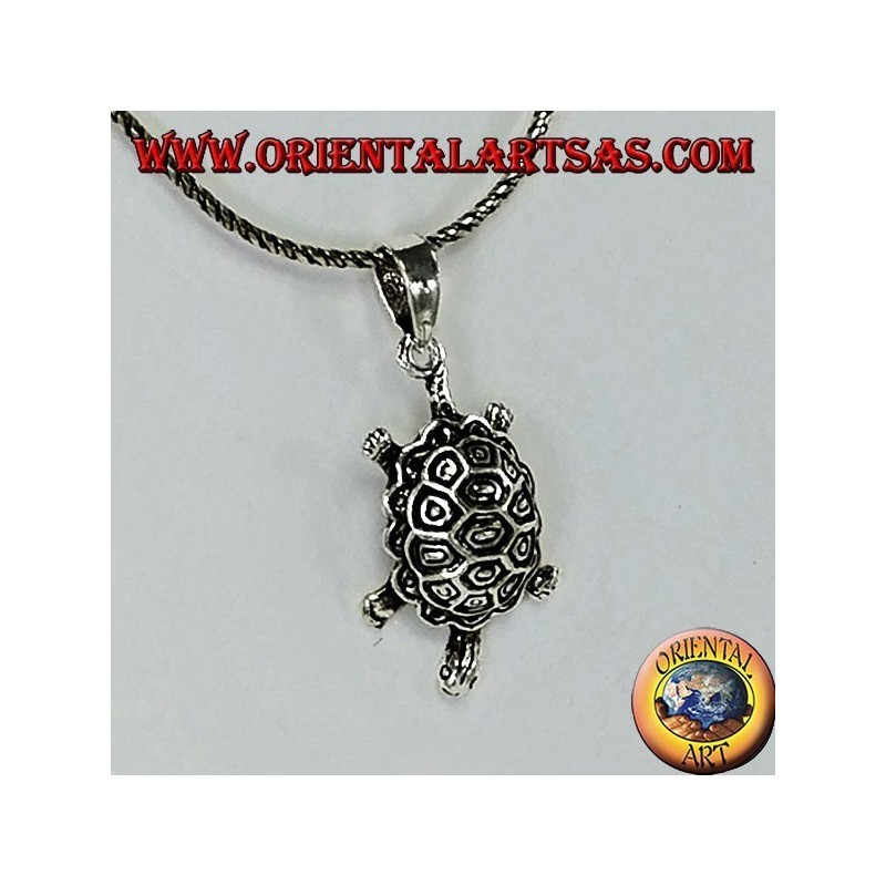 Pendentif en écaille de tortue d'argent