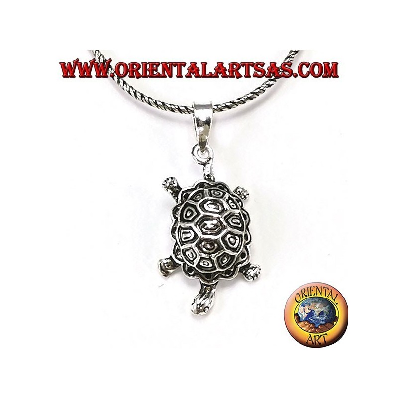Silver tortoise-shell pendant