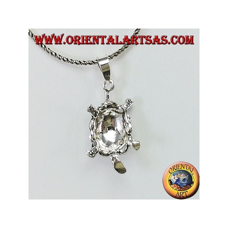 Silver tortoise-shell pendant