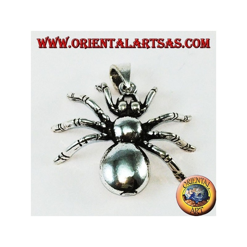 Colgante de araña tarántula de plata (grande)