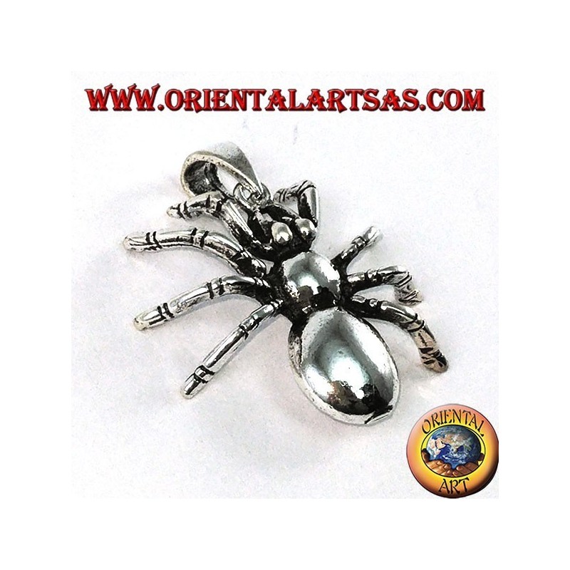 Silver pendant, tarantula spider (large)