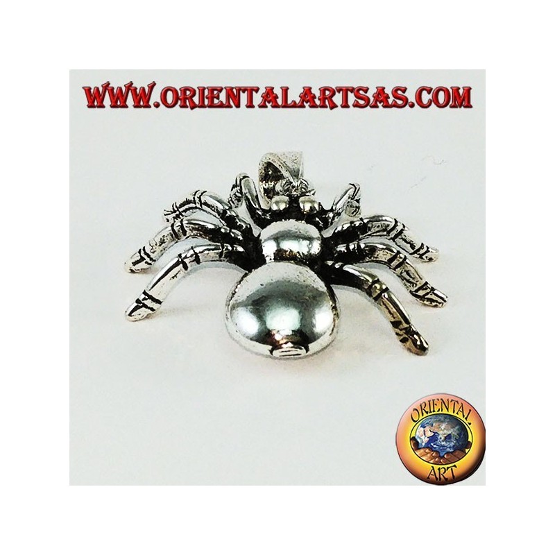 Colgante de araña tarántula de plata (grande)
