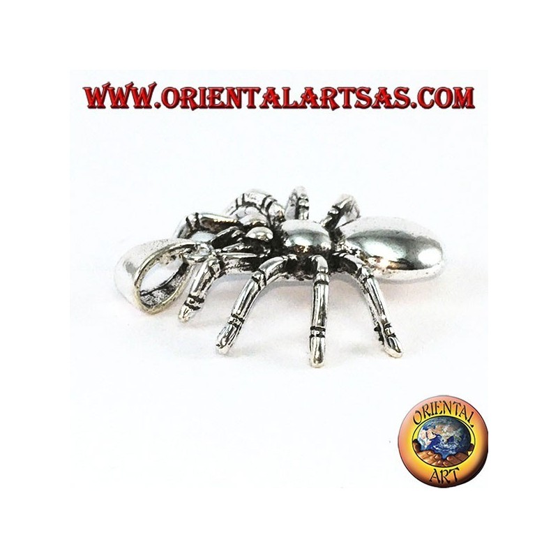 Silver pendant, tarantula spider (large)