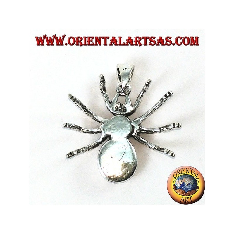 Colgante de araña tarántula de plata (grande)