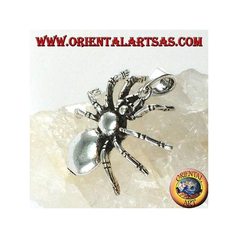 Silver pendant, tarantula spider (large)