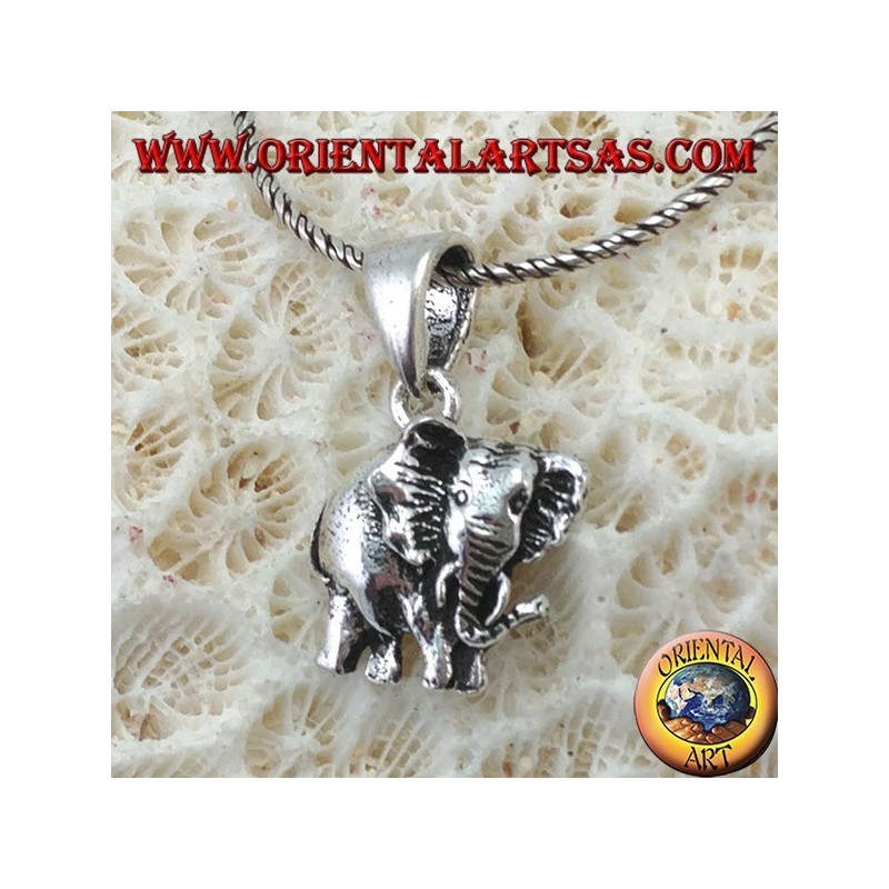 Anhänger in Silber der Elefant Dickhäuter