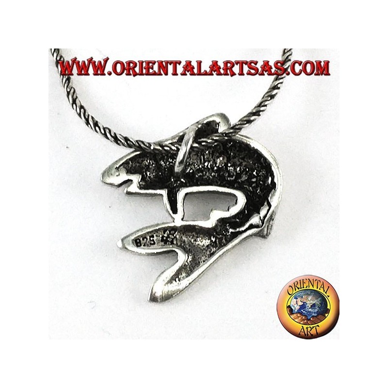 Pendant in silver the shark