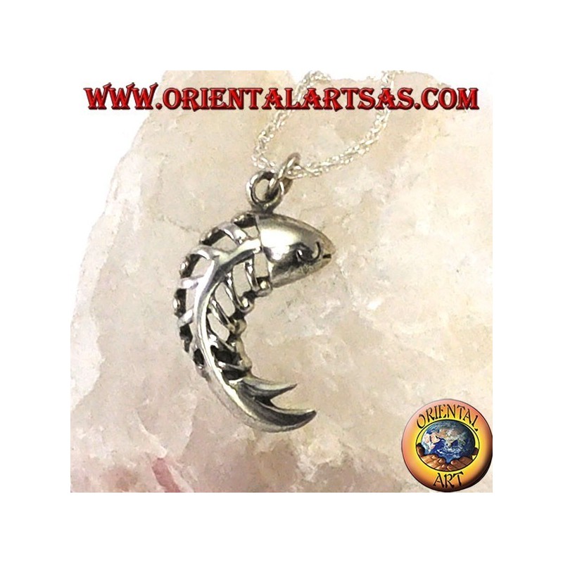 Pendentif en argent à chevrons