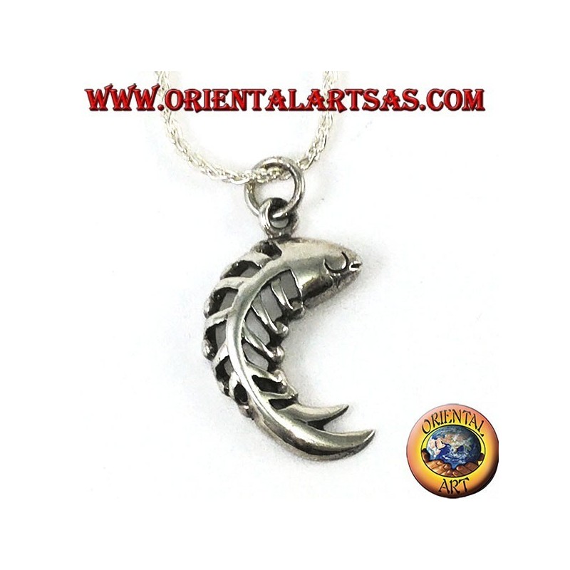 Pendentif en argent à chevrons